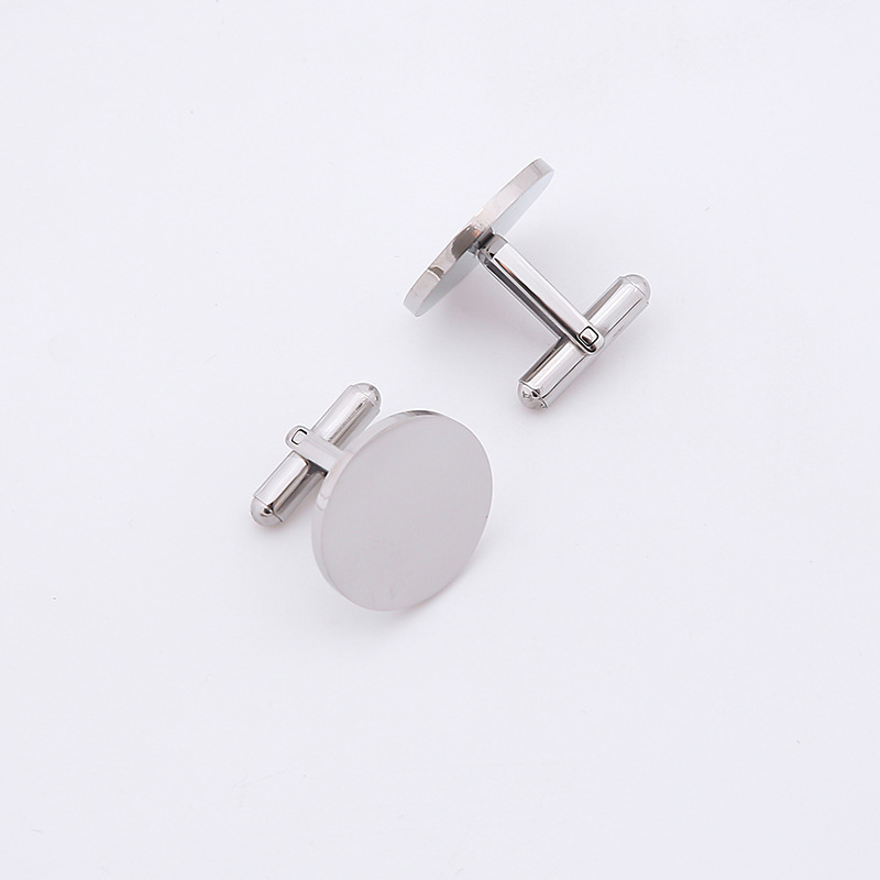 Stainless steel high end quality In stock ready to ship blank classic cufflinks for engraving wholesale to customized