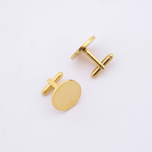 Stainless steel high end quality In stock ready to ship blank classic cufflinks for engraving wholesale to customized