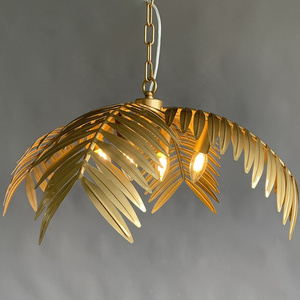 Luxury Metal Leaf Chandelier Ceiling Light for Living room Dining Room Hanging Lamps Gold Plant Leaf Chandeliers Pendant Lights