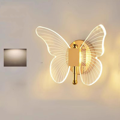 Modern Creative Butterfly Wall Lamp Luxury Gold Living Room Indoor Wall Lights for Home Corridor Night Light  LED Wall Light