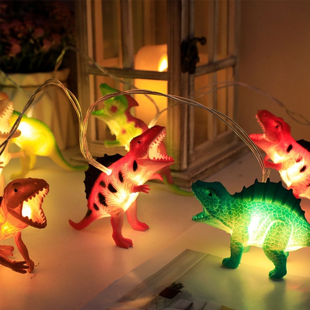 Jurassic Age LED Animal String for Kids Room Holiday Party Christmas Decor Light String USB or AA Battery Dinosaurs String Light