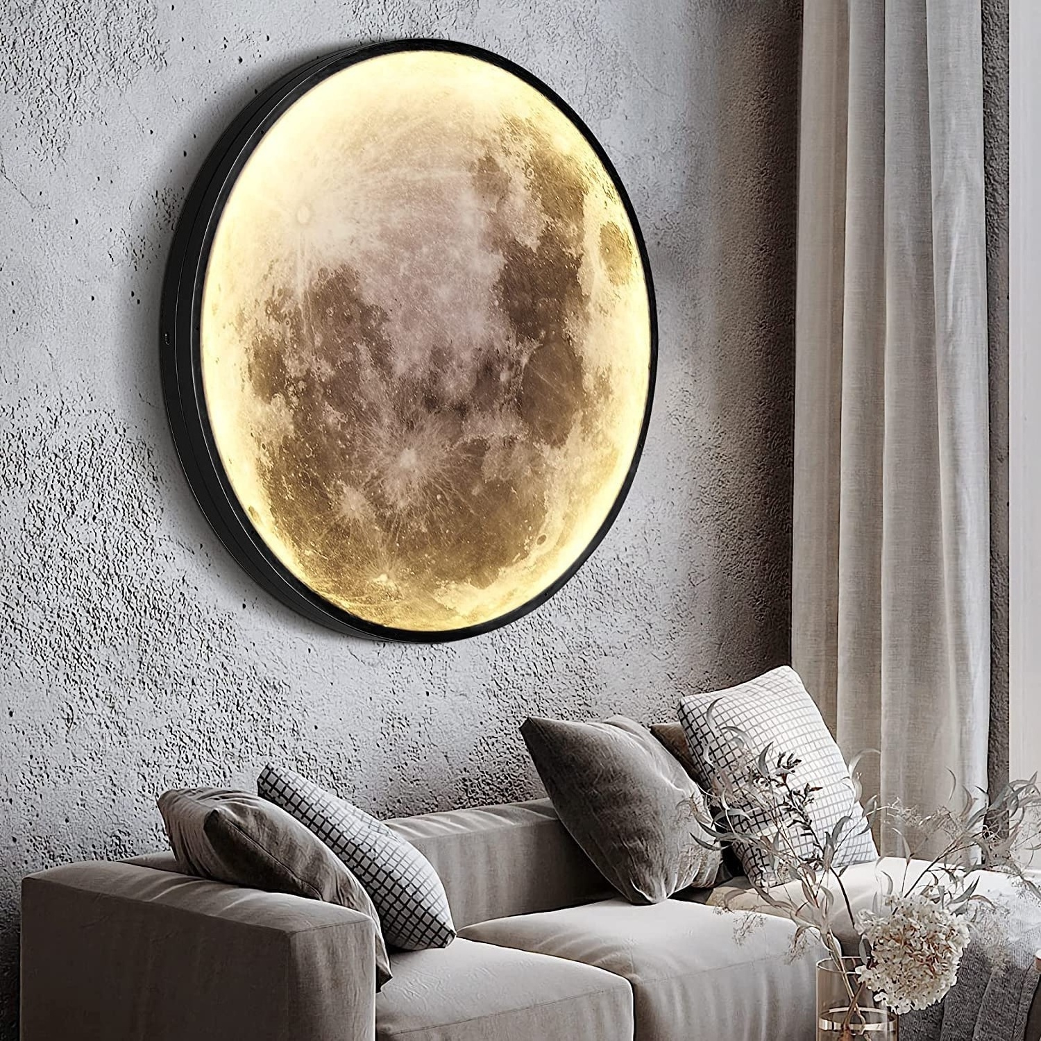 Hot Sale New Product Modern LED Indoor Lighting Hotel Decor Bedroom Wall Light Sconce Fixtures LED Earth 3D Moon Wall Lamp Light