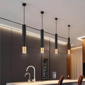 Modern Black Gold Aluminum Pendant Light Nordic Creative Ceiling Spotlights Restaurant Bar Kitchen LED Chandelier