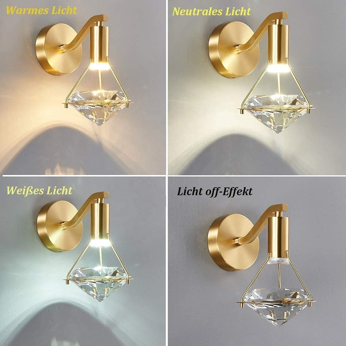 Modern Luxury Rhombus Crystal Lamp Wall Lighting Brass Material Hotel Bedroom Living Room Corridor Decor LED Crystal Wall Light