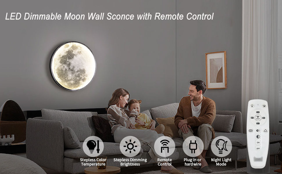 Hot Sale Luxury 3D Moon Lamp Art Deco LED Wall Light Home Hotel Living room Corridor Bedroom Bedside Interior LED Moon Wall Lamp