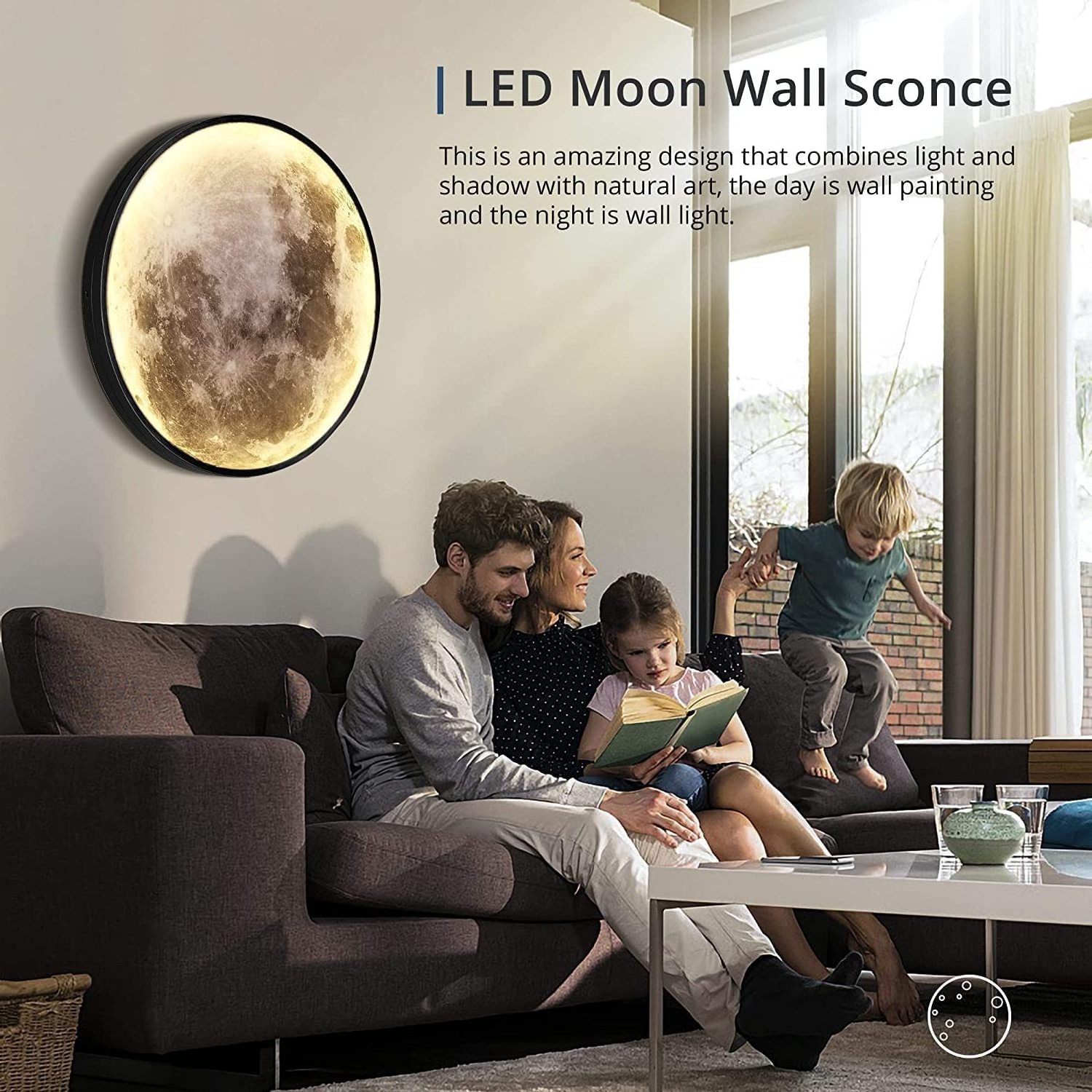 Hot Sale Luxury 3D Moon Lamp Art Deco LED Wall Light Home Hotel Living room Corridor Bedroom Bedside Interior LED Moon Wall Lamp