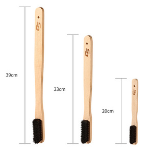 Car Multifunctional Long Wooden Handle  Cleaning Brush Bike rim Tire Wheel Detailing Tool Washing  Brushes