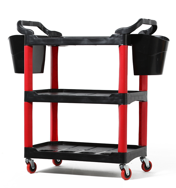 Car Detailing Equipment Products Bottle Brush Car Repair Rolling Tool Storage Trolley Cart