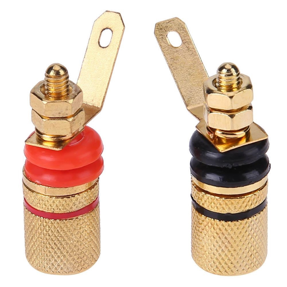 Gold Plated Amplifier Speaker Binding Post 4mm Banana Plug Speaker Terminal Binding Post for Connector