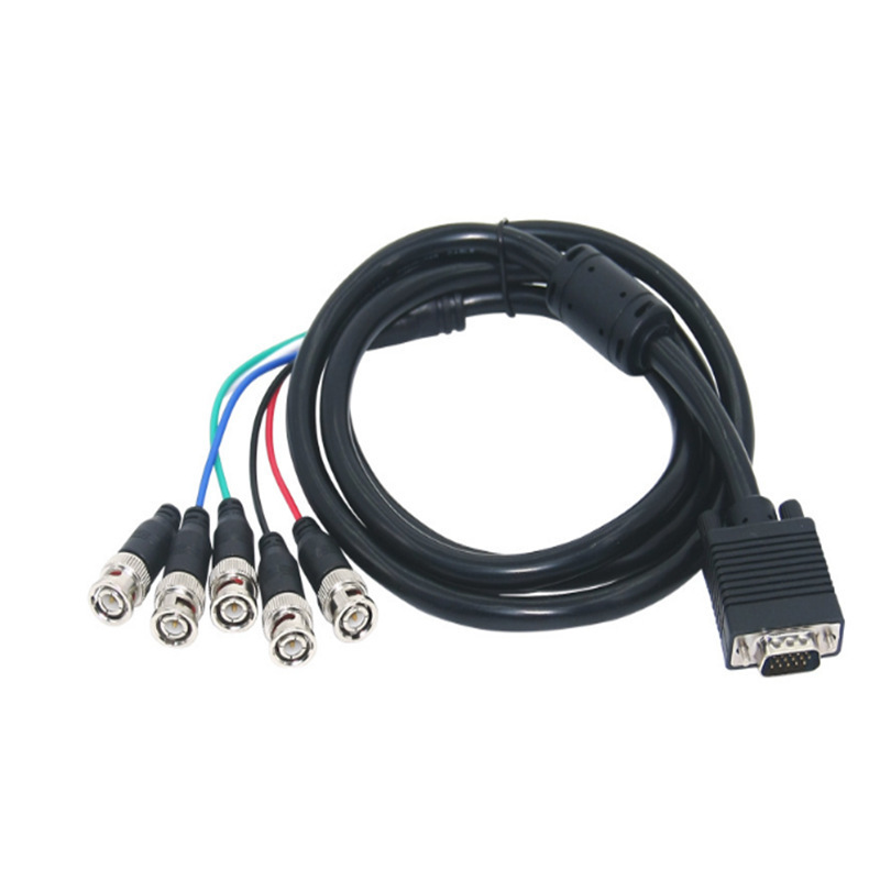 Hot VGA to RGB HV Video HDB15 to 5 BNC RGB Video Cable for HDTV Monitor cable 1.5/3/5/8/10/15/20/25/30/35M