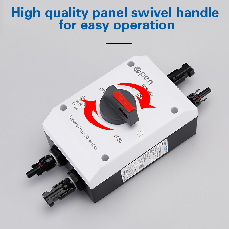 Photovoltaic Electrical Isolator Solar Switch PV Photovoltaic DC Switch 1000V 1200v 32A 16A UKPM Outdoor Waterproof IP66