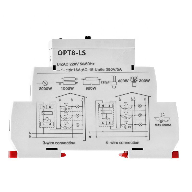 Open Electric Din rail Staircase Timer Switch 230VAC 16A 0.5-20mins Delay off Relay Lighting Timer Switch