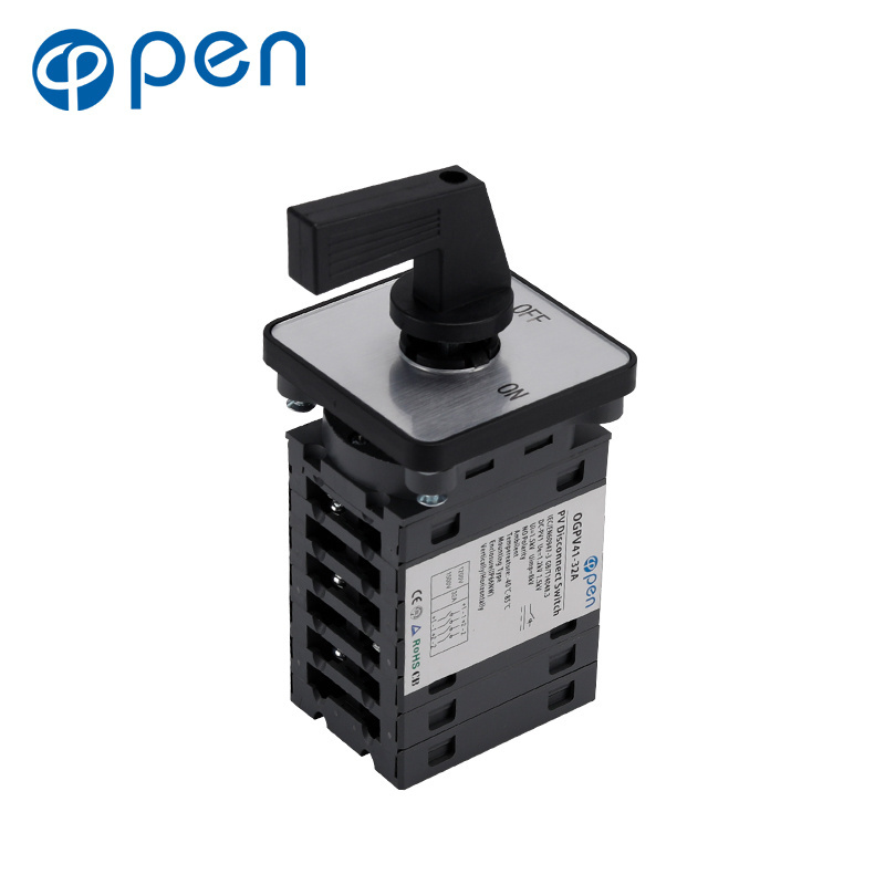 High quality panel PA66 CE pv disconnect switch 1500V 32A Outdoor Waterproof ac solar Isolator Switch