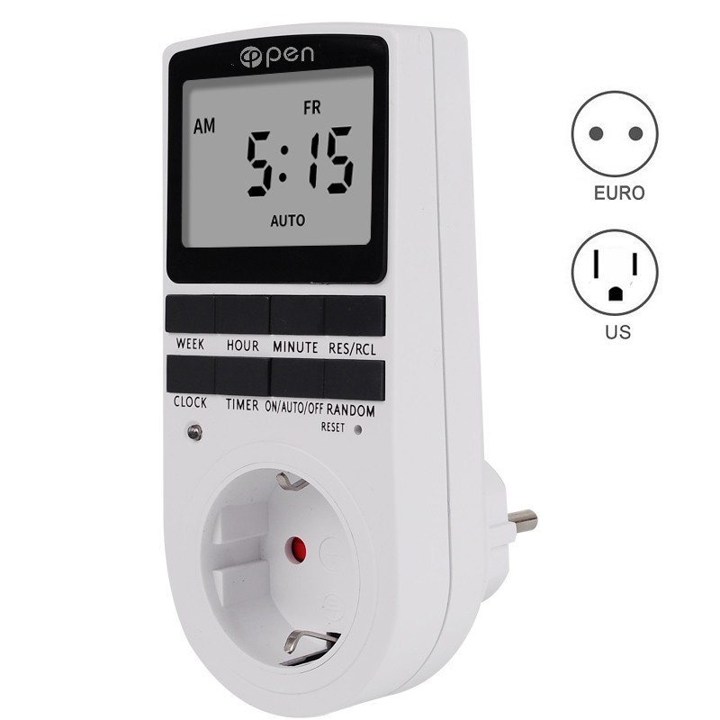 Uk Plug Digital Timer Plug Socket Electrical Programmable Plug In Timer Switch For Light B And More With Large Lcd Display