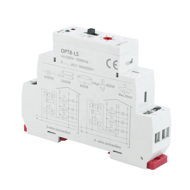 Open Electric Din rail Staircase Timer Switch 230VAC 16A 0.5-20mins Delay off Relay Lighting Timer Switch