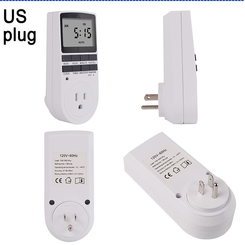 Uk Plug Digital Timer Plug Socket Electrical Programmable Plug In Timer ...