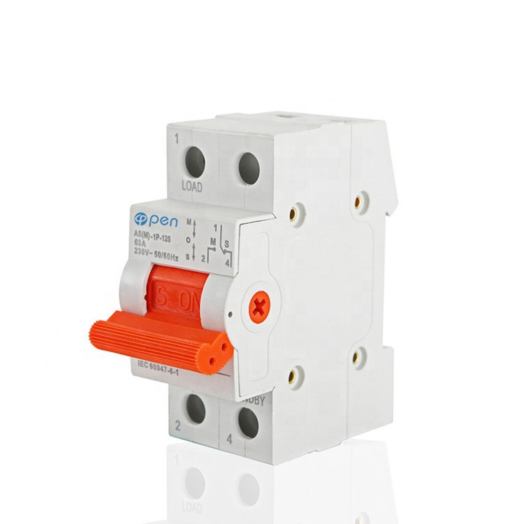 Open Electric 63A 1Pole Manual Modular Changeover Switch Transfer MTS Changeover Manual Transfer Switch