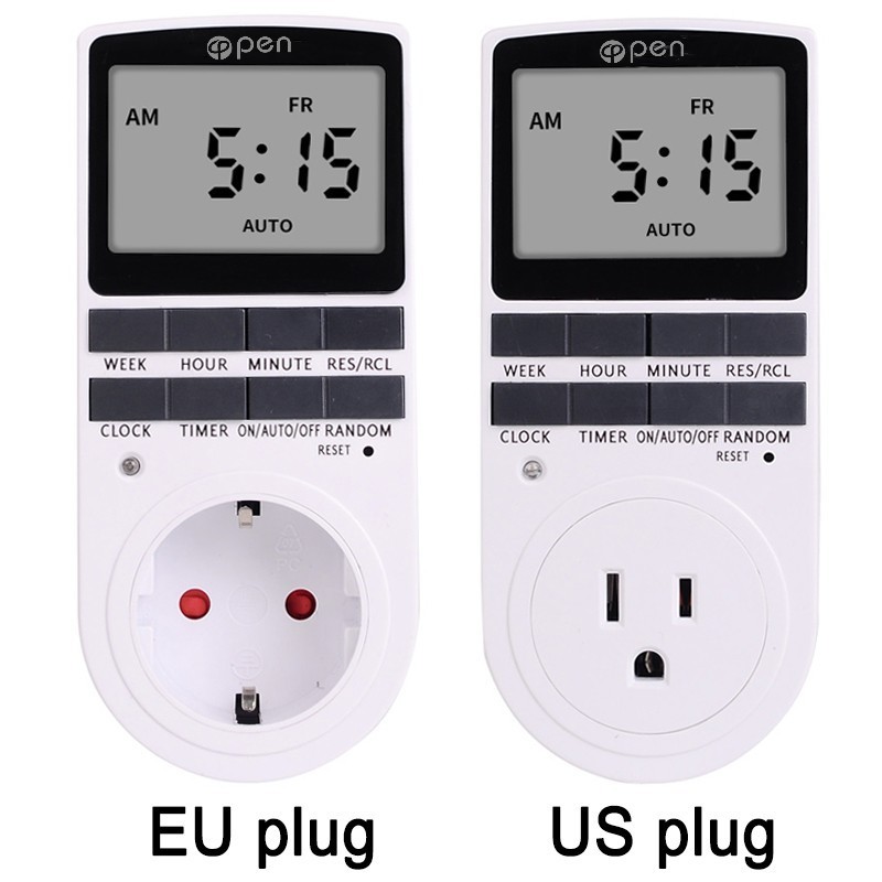 Uk Plug Digital Timer Plug Socket Electrical Programmable Plug In Timer Switch For Light B And More With Large Lcd Display