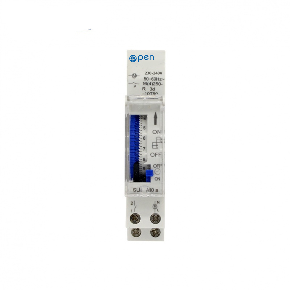 Mechanical Analog Time Switch 24 Hour 110V/220-240VAC Mechanical Programmable DIN Rail Time Switch SUL180a