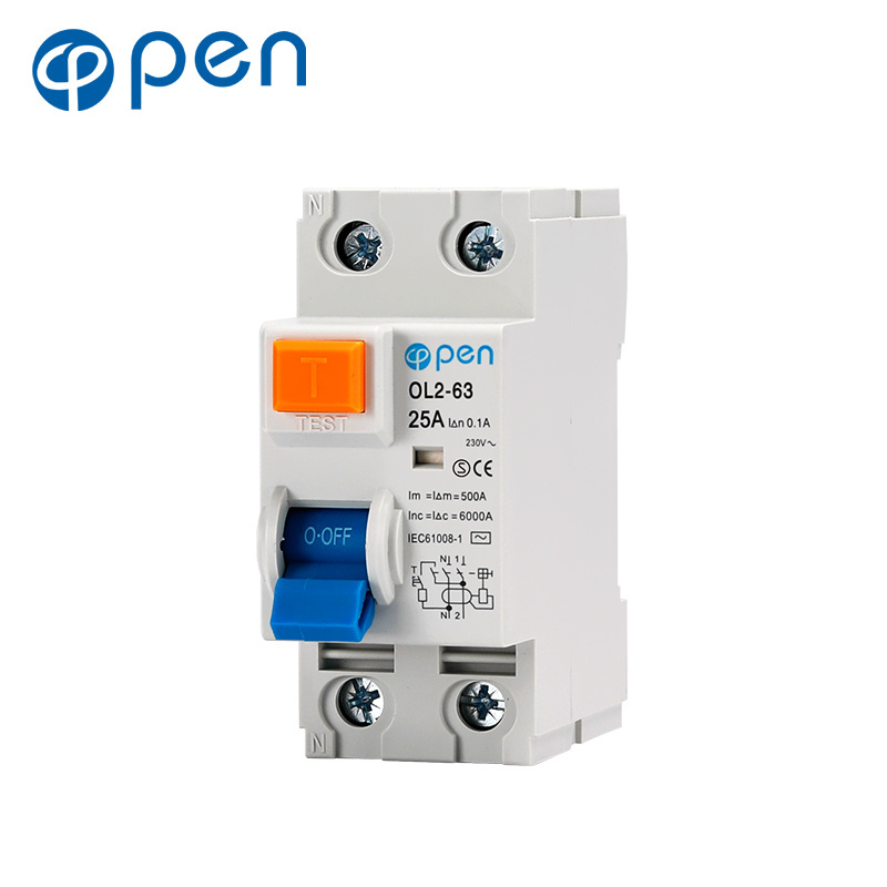 2P 4P 300mA Type AC RCCB RCD ELCB Electromagnetic Residual Current Circuit Breaker  with CB CE SEMKO Certificate