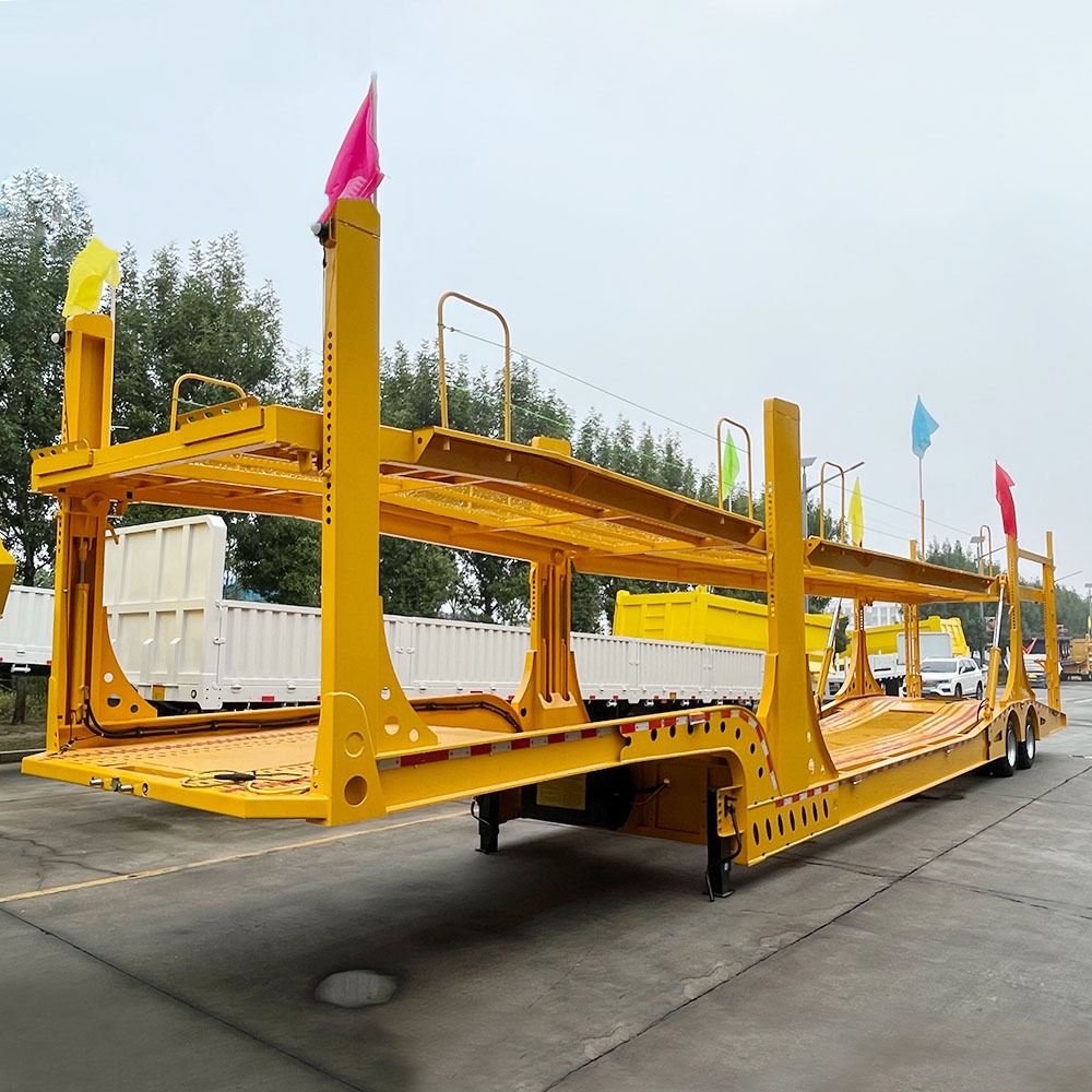 3 axles 50 ton Double Floor Auto car trailer carrier Hauler Semi Truck Trailer Car Carrier For 6 8 Cars Suvs Transportation