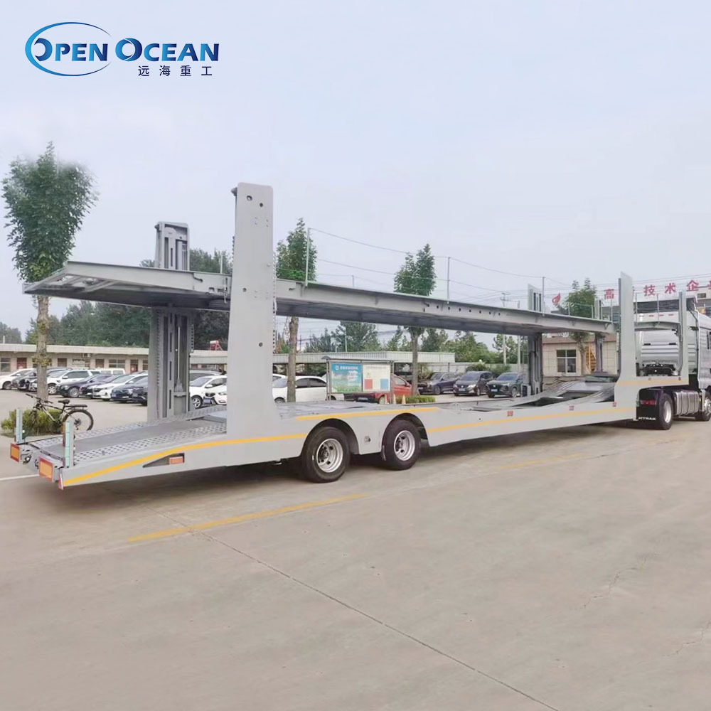 3 axles 50 ton Double Floor Auto car trailer carrier Hauler Semi Truck Trailer Car Carrier For 6 8 Cars Suvs Transportation