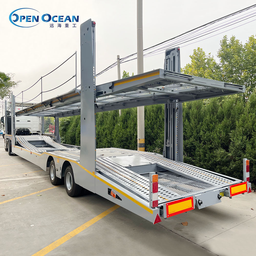 3 axles 50 ton Double Floor Auto car trailer carrier Hauler Semi Truck Trailer Car Carrier For 6 8 Cars Suvs Transportation