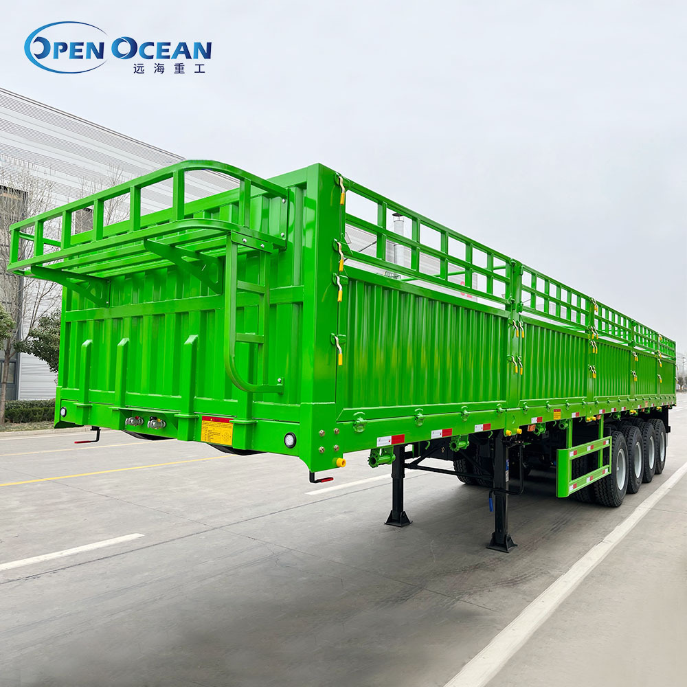 Cargo Van Fence Semi Trailer Use for Timer Livestock Animal Sugar Cane Transportation Heavy Truck Trailer