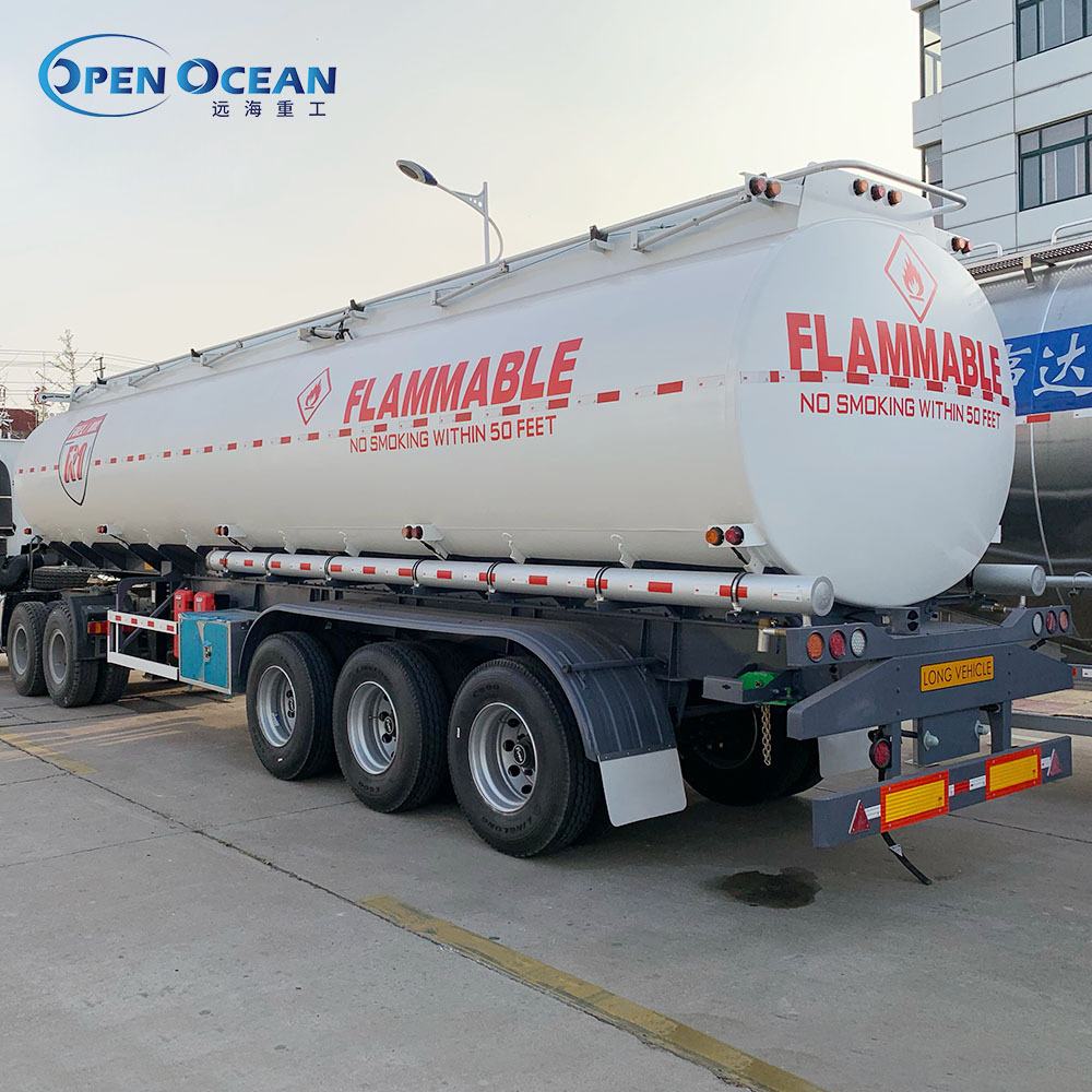 3 Axle 45000/50000L Fuel Oil Petrol Tanker Semi Truck Tractor Trailers for Sale