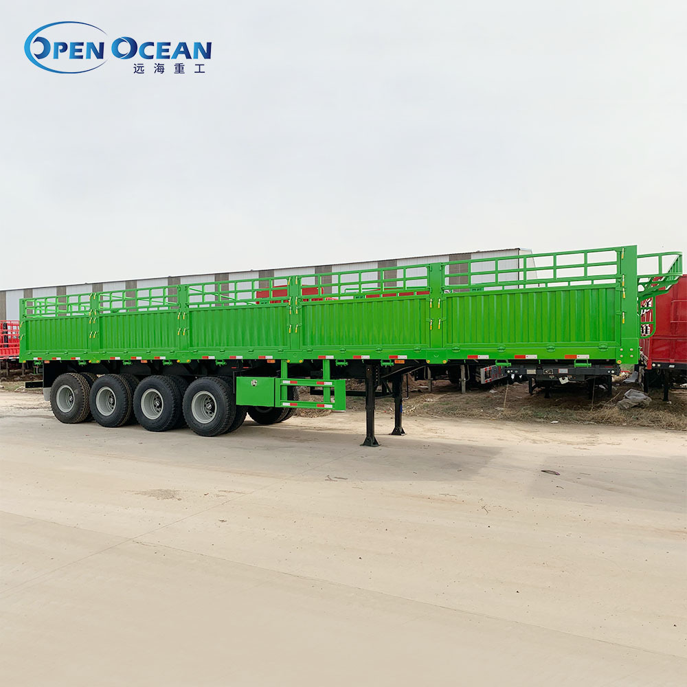 Cargo Van Fence Semi Trailer Use for Timer Livestock Animal Sugar Cane Transportation Heavy Truck Trailer