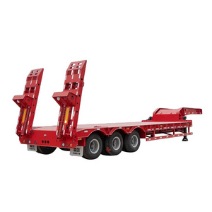 Muti Axles 80 Ton 100 Tons Heavy Duty Gooseneck Flatbed/Low Loader/Lowbed/ Lowboy Low Bed Trailer Truck Semi Trailers