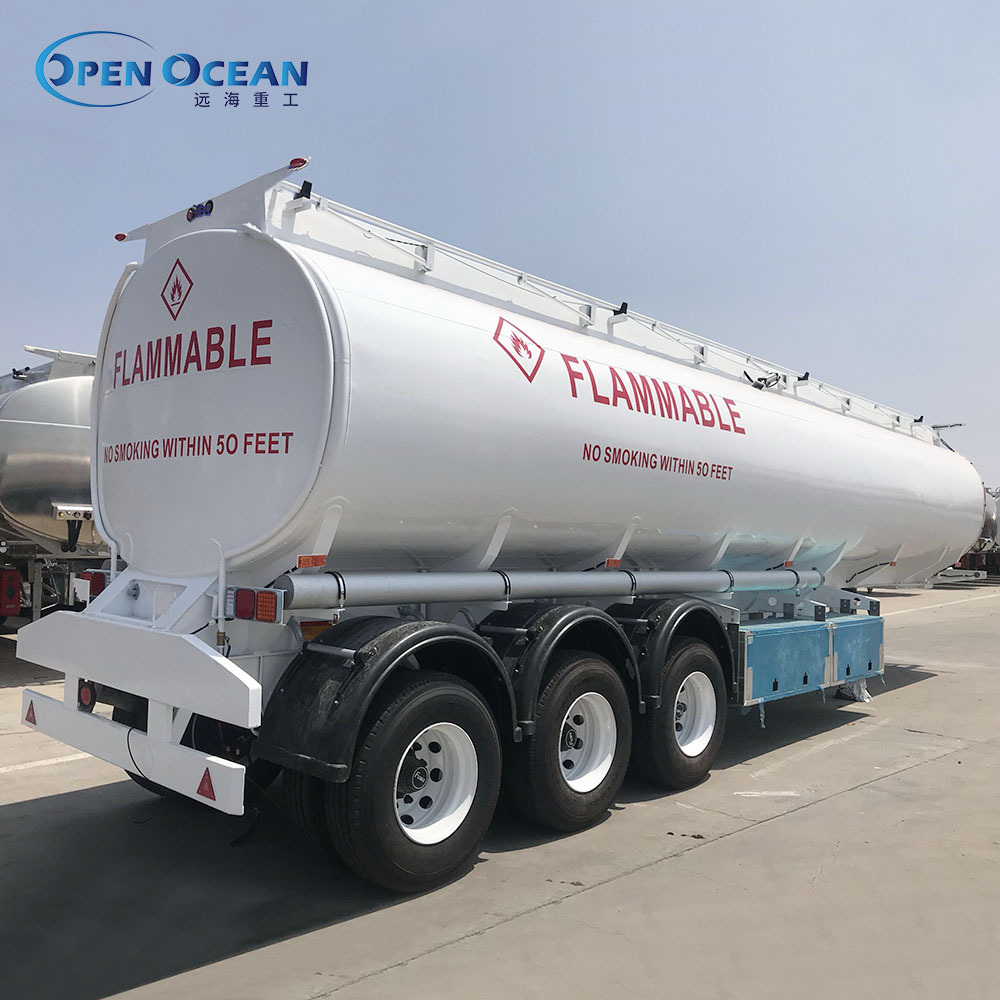 3 Axle 45000/50000L Fuel Oil Petrol Tanker Semi Truck Tractor Trailers for Sale