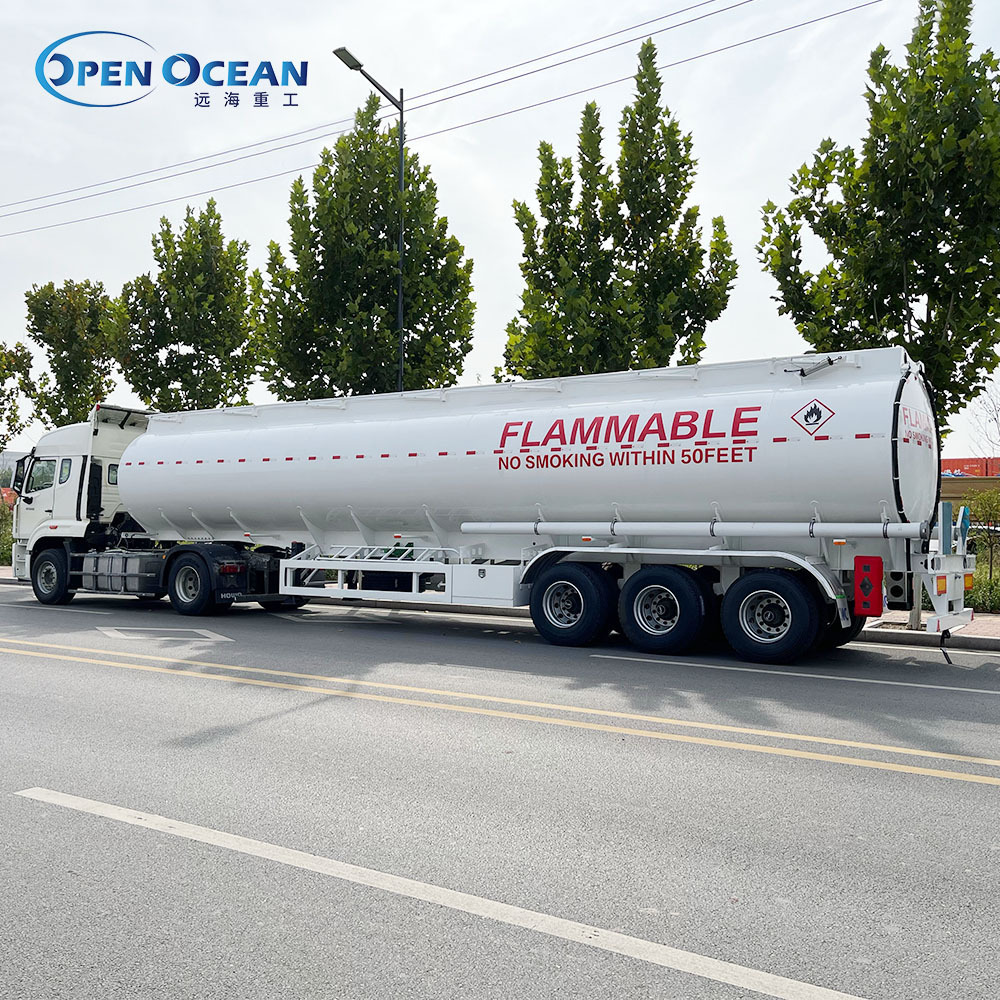 3 Axle 45000/50000L Fuel Oil Petrol Tanker Semi Truck Tractor Trailers for Sale