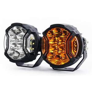 Trucks 24v Auxiliary headlight adventure yellow white dual color offroad led driving spot lights