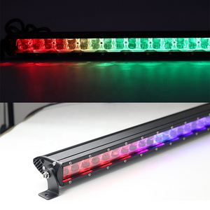 6D Combo Beam Multi Color RGBW Off road Light Truck 4x4 32 Inch OffRoad Roof  Remote RGB Chasing Led Light Bar