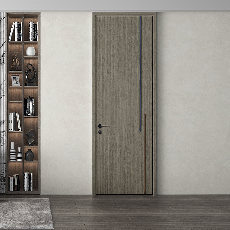 OPPEIN Modern Popular Single Swing Door Mdf Wooden Interior Room Doors With Frames