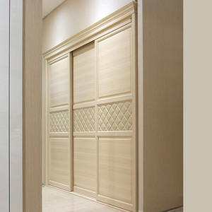 OPPEIN Latest Built-in Sliding 3 doors Bedroom Wardrobe Design