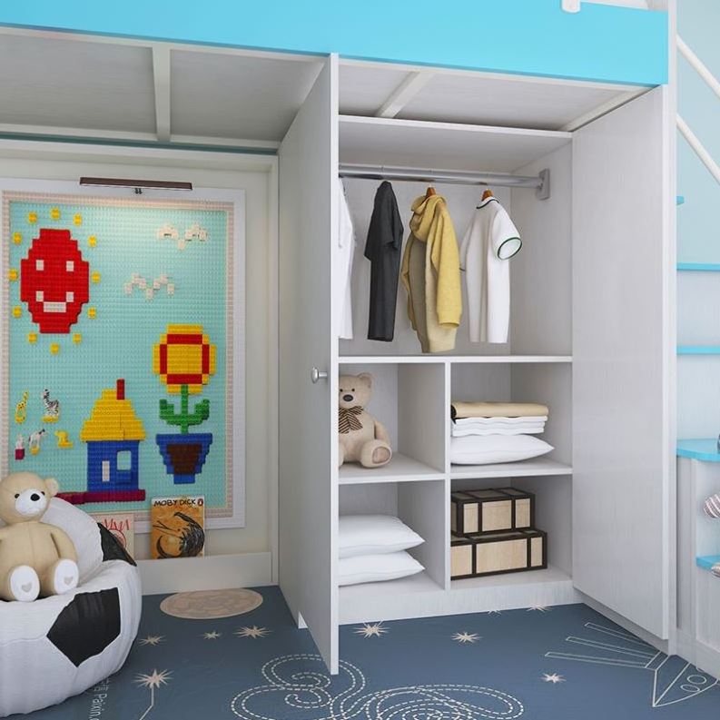 OPPEIN Manufacturer 2 Door White Cabinet Armoire Kids Wardrobes