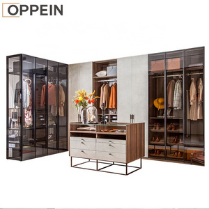 OPPEIN Cubre Colchon Cabinets Armoire Bedroom Furniture Walk in Closet Customized Modern Wardrobe