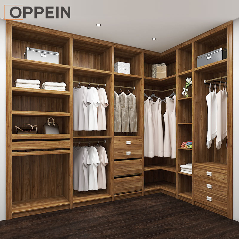 OPPEIN Bedroom Modern Closet Cheap With Lock And Key Bedroom Household Wooden Walk In Closet Wooden Designs Wardrobe