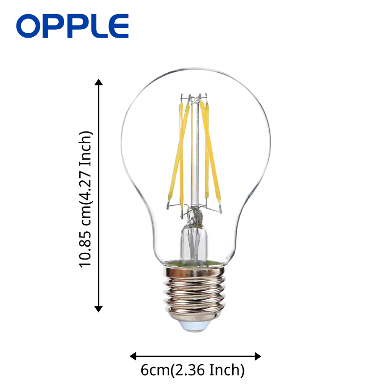 OPPLE E26 E27 LED Lamp 110V-240V 8.8W Dimmable Antique 2700/3500/4000/5700/6500K Vintage Glass Edison Bulb Filament Candle Bulb