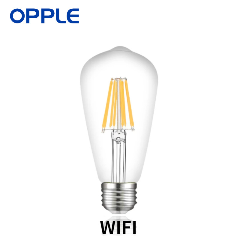 OPPLE WIfi Smart Bulb E26 5.3W LED 120V Bulbs Google Tuya Siri Alexa Vintage Glass Edison Bulb Filament Antique Dimmable