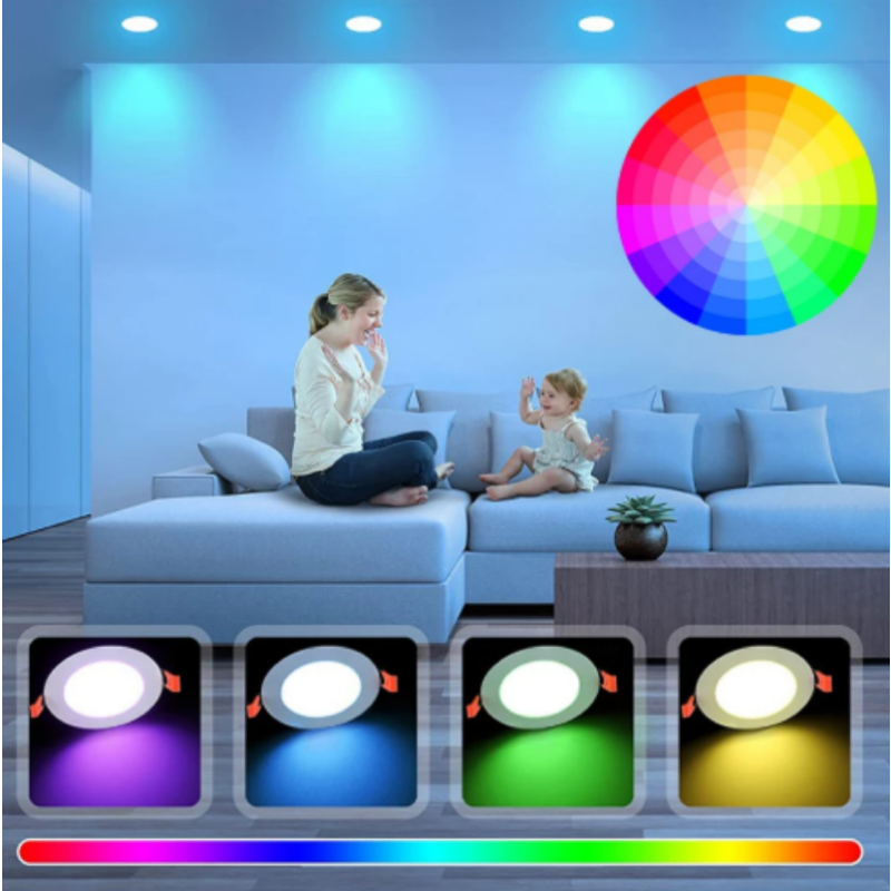 OPPLE Wifi Smart Led Downlight Dimming Round Recessed Spot Light 9w 2700k-6500k+rgb Compatible With Alexa