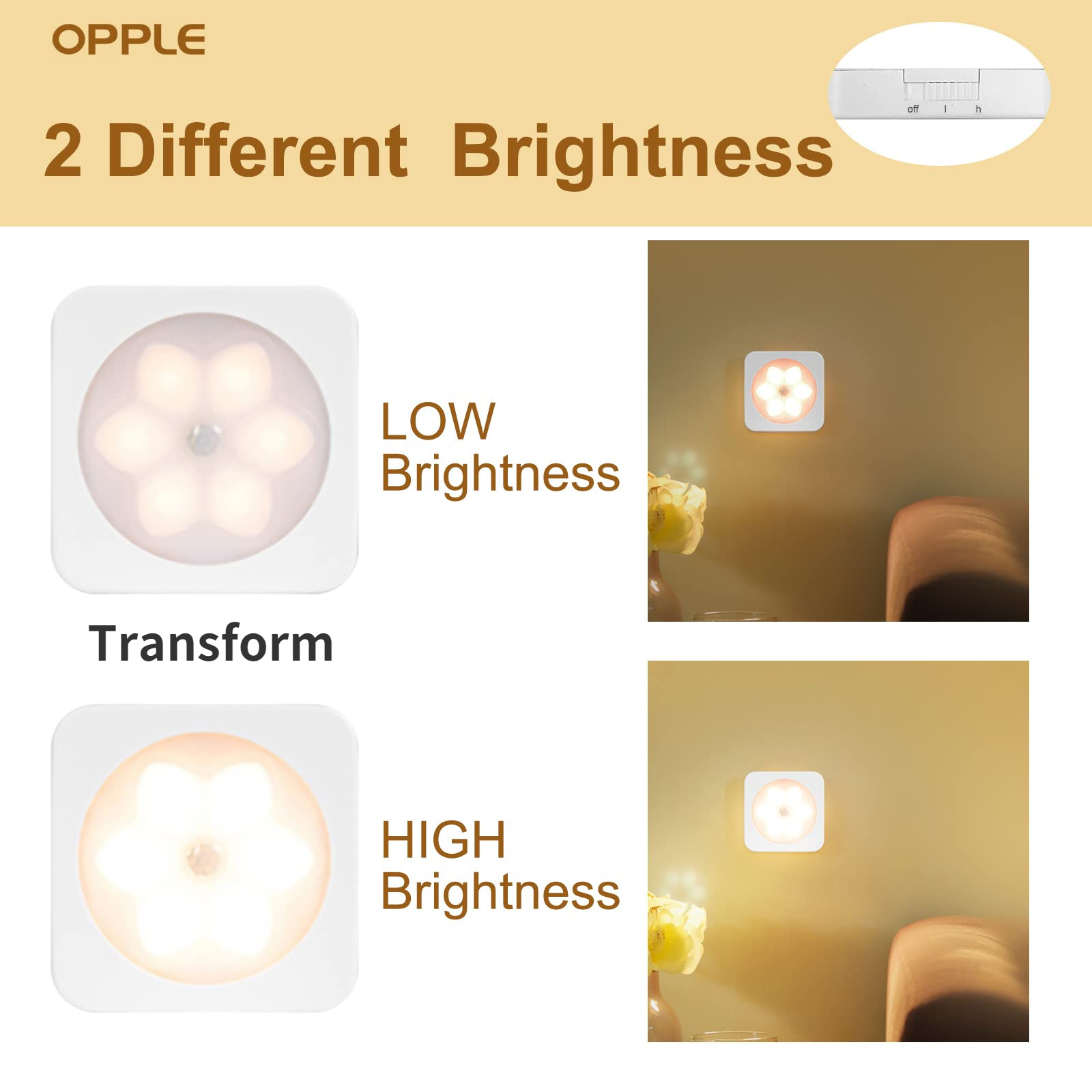 OPPLE Certificate Rechargeable Motion Sensor Light Bed Lamp Led Under Cabinet Night Light For Closet Stairs Kitchen