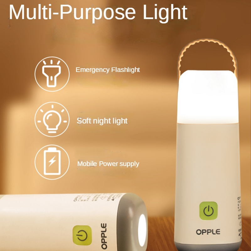 OPPLE Camping Night Lamp USB Rechargeable Bulb Led Night Lamp Power Bank Tent Portable Flashlight Small Camping Light