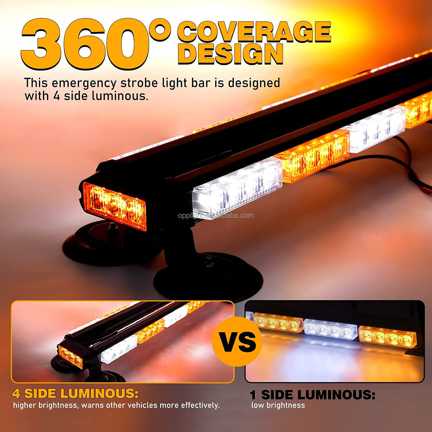 Factory Outlet 29.5'' LED Strobe Light Bar 54-LED Double Side Flashing Emergency Warning Flash Traffic Advisor Strobe Lights