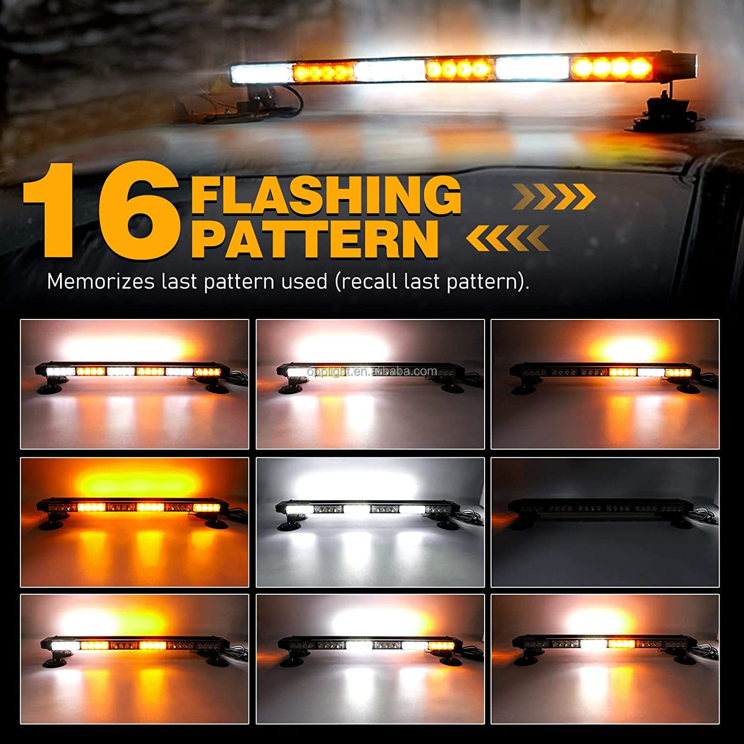 Factory Outlet 29.5'' LED Strobe Light Bar 54-LED Double Side Flashing Emergency Warning Flash Traffic Advisor Strobe Lights