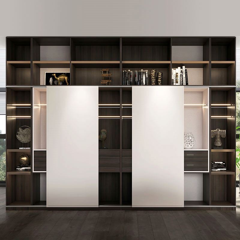 Muebles Home Furniture Modern Wardrobe Bedroom Furniture Wardrobes Wooden Soft Closing Melamine & Mirror Customized Size