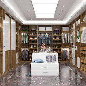 Custom Modern Minimalist Walkin System  Clothes Cabinet Bedroom Wardrobe Walk In Closet