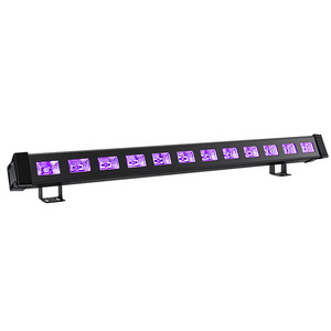 12x3W IP65 Waterproof Outdoor UV LED Black Light Bar for Stage Glow Party UV Paint Fun Center